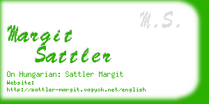 margit sattler business card